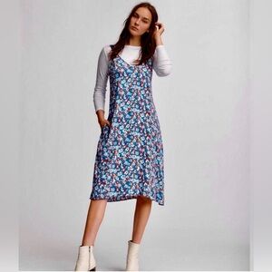 Rag & Bone Estell Dress Floral Crepe midi sundress.  Size M.